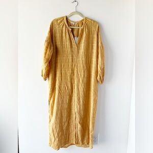 NWT Lindsay Robinson Field Dress Honey Yellow XS/S Slow Fashion Sustainable
